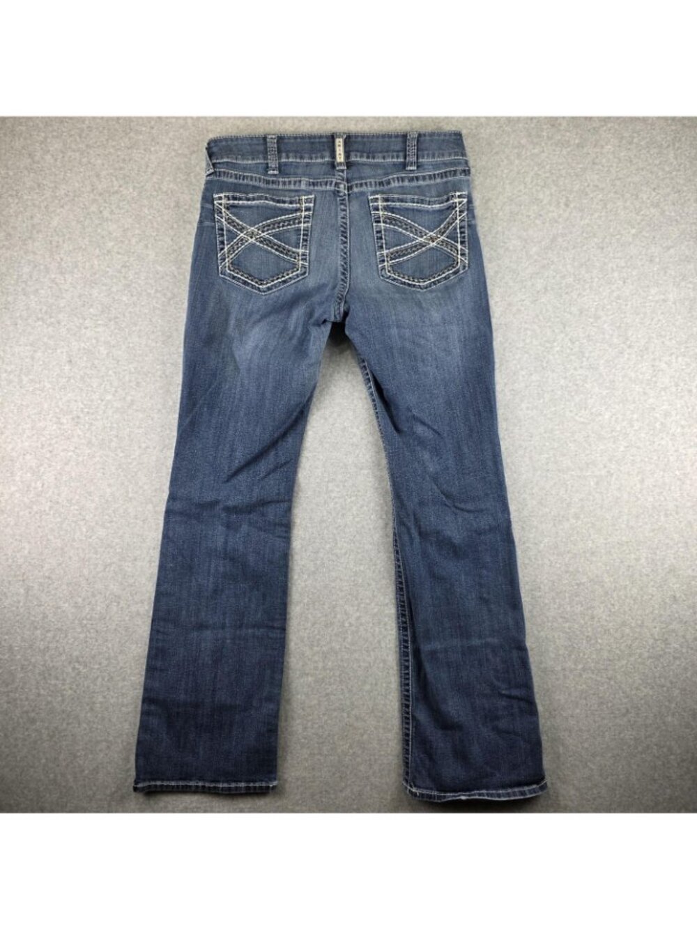 Ariat REAL Jeans Womens 33x33 Bootcut Blue Mid Rise Stretch Western Denim - Picture 2 of 11